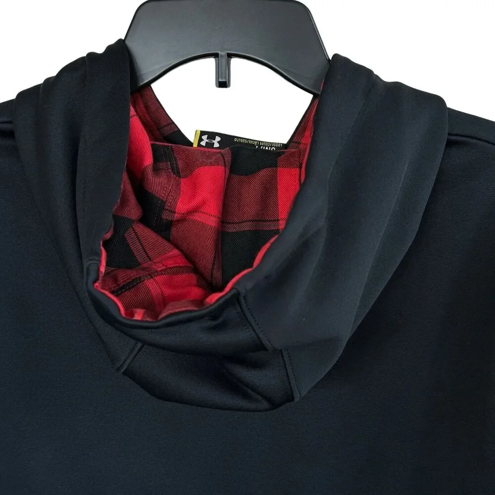 Under Armour Storm Men’s Small Hoodie Sweatshirt Pullover Long Sleeve Black Red